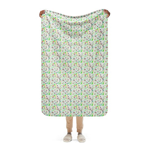 Seoul Green Sherpa blanket