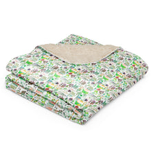 Load image into Gallery viewer, Seoul Green Sherpa blanket
